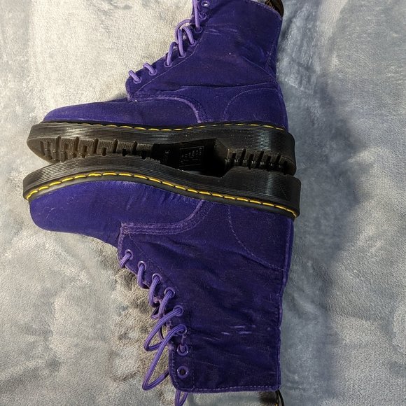 Doc Marten's 1460 Pascal boots - purple velvet - Picture 4 of 7